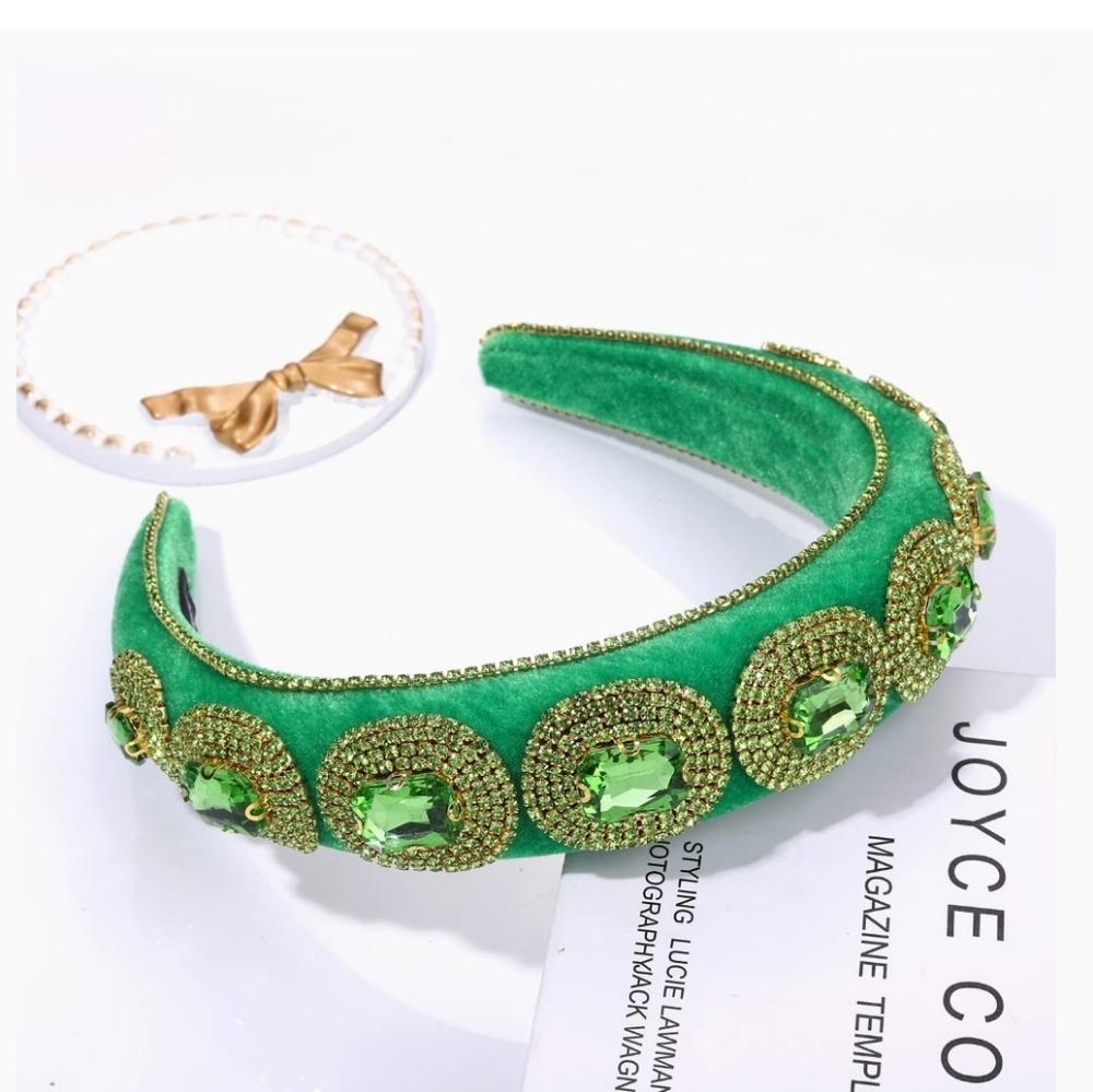Green Embellished Headband